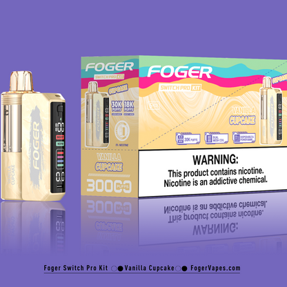Foger Switch Pro Kit Vanilla Cupcake | 30K Puffs Foger Switch Pro Kit Vanilla Cupcake | 30K Puffs