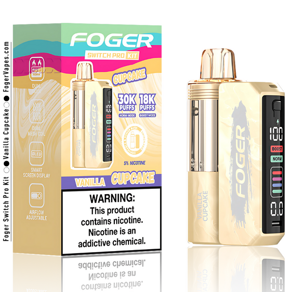Foger Switch Pro Kit Vanilla Cupcake | 30K Puffs Foger Switch Pro Kit Vanilla Cupcake | 30K Puffs