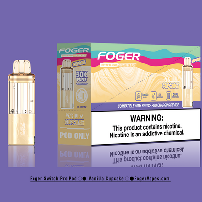 Foger Switch Pro Pod Vanilla Cupcake | 30K Puffs Foger Switch Pro Pod Vanilla Cupcake | 30K Puffs