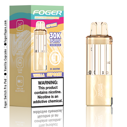 Foger Switch Pro Pod Vanilla Cupcake | 30K Puffs Foger Switch Pro Pod Vanilla Cupcake | 30K Puffs