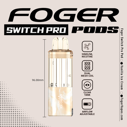 Vanilla Ice Cream – Foger Switch Pro Pod | 30K Puffs
