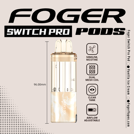 Vanilla Ice Cream – Foger Switch Pro Pod | 30K Puffs