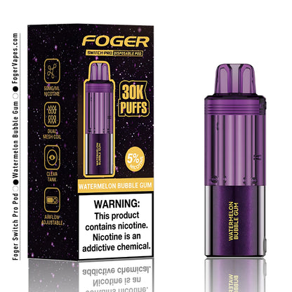 Foger Vapes Watermelon Bubble Gum Pods 30K Puffs of Fun Foger Vapes Watermelon Bubble Gum Pods 30K Puffs of Fun