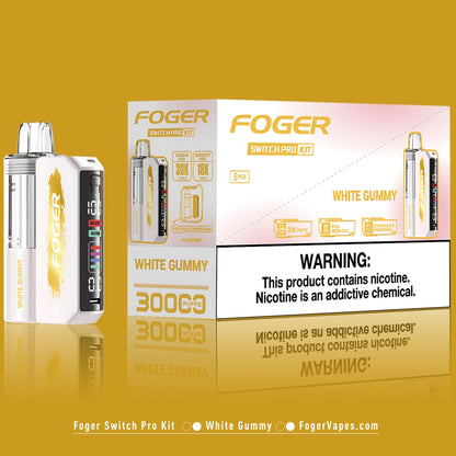 Shop White Gummy Foger Switch Pro Kit 30K Puffs! Shop White Gummy Foger Switch Pro Kit 30K Puffs!